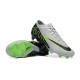 Nike Air Zoom Mercurial Vapor XV Elite FG Low-top Sliver Black Green Men Soccer Cleats 