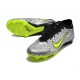 Nike Air Zoom Mercurial Vapor XV Elite FG Low-top Sliver Black Green Women And Men Soccer Cleats 