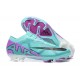 Nike Air Zoom Mercurial Vapor XV Elite FG Low-top Turqoise Purple Women And Men Soccer Cleats 