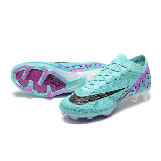 Nike Air Zoom Mercurial Vapor XV Elite FG Low-top Turqoise Purple Women And Men Soccer Cleats 