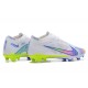 Nike Air Zoom Mercurial Vapor XV Elite FG Low-top White Blue Green Women And Men Soccer Cleats 