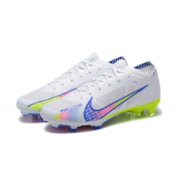 Nike Air Zoom Mercurial Vapor XV Elite FG Low-top White Blue Green Women And Men Soccer Cleats 