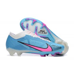 Nike Air Zoom Mercurial Vapor XV Elite FG Low-top White Blue Pink Women And Men Soccer Cleats 