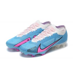 Nike Air Zoom Mercurial Vapor XV Elite FG Low-top White Blue Pink Women And Men Soccer Cleats 