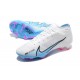 Nike Air Zoom Mercurial Vapor XV Elite FG Low-top White Blue Women And Men Soccer Cleats 