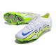 Nike Air Zoom Mercurial Vapor XV Elite FG Low-top White Green Blue Women And Men Soccer Cleats 