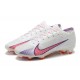 Nike Air Zoom Mercurial Vapor XV Elite FG Low-top White Purple Men Soccer Cleats 