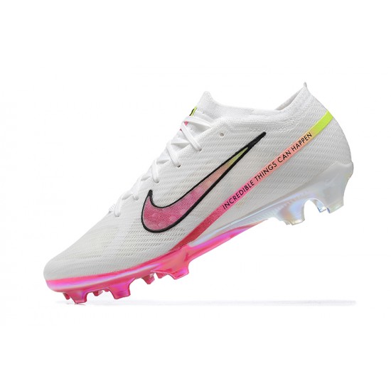 Nike Air Zoom Mercurial Vapor XV Elite FG Low-top White Purple Pink Women And Men Soccer Cleats 