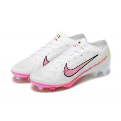 Nike Air Zoom Mercurial Vapor XV Elite FG Low-top White Purple Pink Women And Men Soccer Cleats 