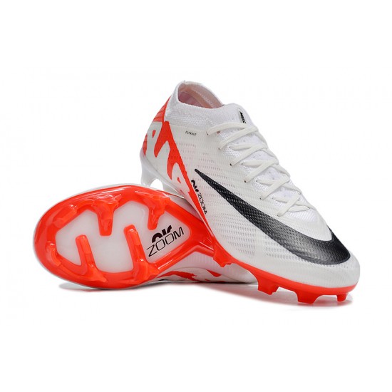 Nike Air Zoom Mercurial Vapor XV Elite FG Low-top White Red Black Women And Men Soccer Cleats