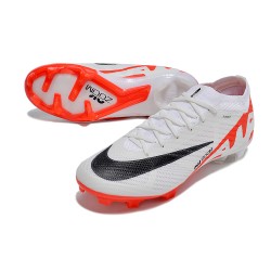 Nike Air Zoom Mercurial Vapor XV Elite FG Low-top White Red Black Women And Men Soccer Cleats