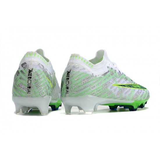 Nike Air Zoom Mercurial Vapor XV Elite FG Low-top White Yellow Green Women And Men Soccer Cleats