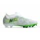 Nike Air Zoom Mercurial Vapor XV Elite FG Low-top White Yellow Green Women And Men Soccer Cleats