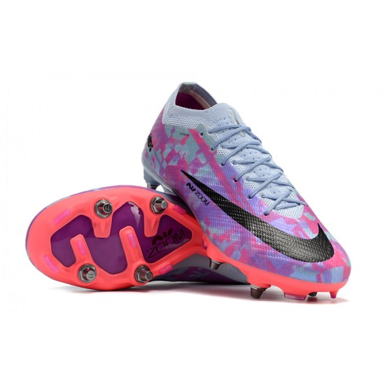 Nike Air Zoom Mercurial Vapor XV Elite SG Low-top Purple Grey Men Soccer Cleats