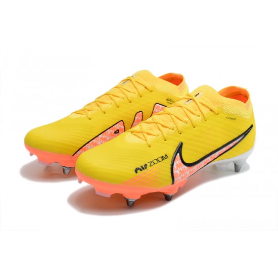 Nike Air Zoom Mercurial Vapor XV Elite SG Low-top Yellow Men Soccer Cleats