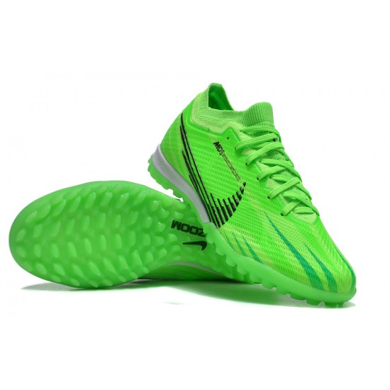 Nike Air Zoom Mercurial Vapor XV Elite TF Mid-top Green Women And Men Soccer Cleats