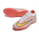 Nike Air Zoom Mercurial Vapor XV Elite TF Mid-top White Pink Yellow Women Men Soccer Cleats