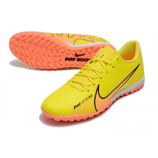 Nike Air Zoom Mercurial Vapor- XV Academy TF Low-top Yellow Women And Men Soccer Cleats