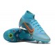 Nike Mercurial Superfiy VIII Elite SG PRO Anti Clog High-top Blue Men Soccer Cleats 