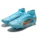 Nike Mercurial Superfiy VIII Elite SG PRO Anti Clog High-top Blue Men Soccer Cleats 