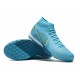 Nike Mercurial Superfly 8 Academy TF High-top Blue Yellow Men Soccer Cleats 