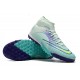 Nike Mercurial Superfly 8 Academy TF High-top Turqoise Men Soccer Cleats 