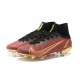 Nike Mercurial Superfly 8 Elite FG High-top Black Brown Gold Men Soccer Cleats 