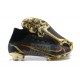 Nike Mercurial Superfly 8 Elite FG High-top Black Gold Men Soccer Cleats 