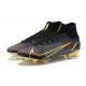 Nike Mercurial Superfly 8 Elite FG High-top Black Gold Men Soccer Cleats 