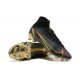 Nike Mercurial Superfly 8 Elite FG High-top Black Gold Men Soccer Cleats 