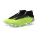 Nike Mercurial Superfly 8 Elite FG High-top Black Green Sliver Men Soccer Cleats 