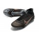 Nike Mercurial Superfly 8 Elite FG High-top Black Grey Brown Men Soccer Cleats 