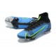 Nike Mercurial Superfly 8 Elite FG High-top Blue Black Men Soccer Cleats 