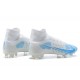 Nike Mercurial Superfly 8 Elite FG High-top Blue White Men Soccer Cleats 