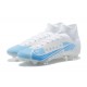 Nike Mercurial Superfly 8 Elite FG High-top Blue White Men Soccer Cleats 