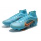 Nike Mercurial Superfly 8 Elite FG High-top Blue Women And Men Soccer Cleats 