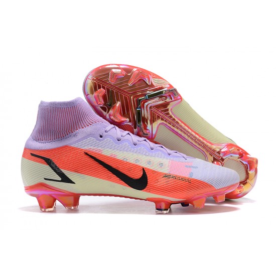 Nike Mercurial Superfly 8 Elite FG High-top Purple Pink Men Soccer Cleats 