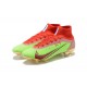 Nike Mercurial Superfly 8 Elite FG High-top Red Green Gold Men Soccer Cleats 