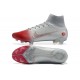 Nike Mercurial Superfly 8 Elite FG High-top Sliver Red Men Soccer Cleats 