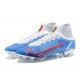 Nike Mercurial Superfly 8 Elite FG High-top White Blue Sliver Men Soccer Cleats 