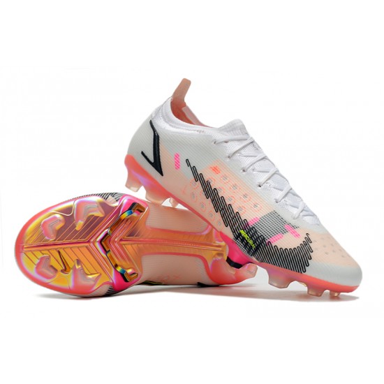 Nike Mercurial Superfly 8 Elite FG Low-top White Pink Men Soccer Cleats 