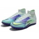 Nike Mercurial Superfly 9 Elite TF High-top White Turqoise Purple Multi Men Soccer Cleats 