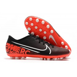 Nike Mercurial Vapor 13 Academy AG-R Low-top Black Red Women And Men Soccer Cleats 