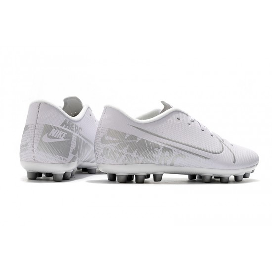 Nike Mercurial Vapor 13 Academy AG-R Low-top White Women And Men Soccer Cleats 