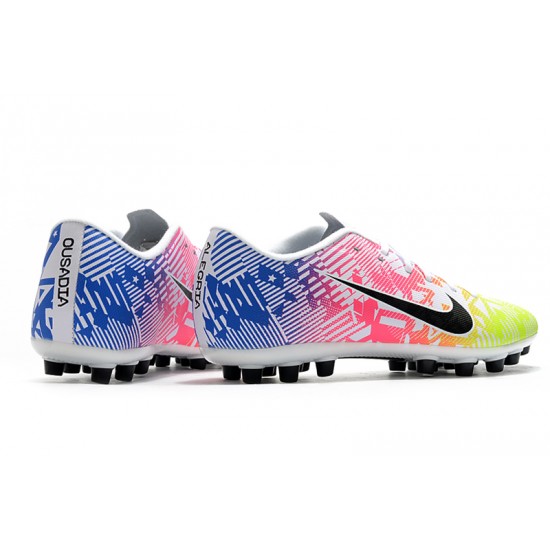 Nike Mercurial Vapor 13 Academy AG-R Low-top Yellow Pink Blue Women And Men Soccer Cleats 