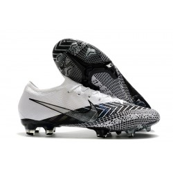 Nike Mercurial Vapor 13 Elite FG Low-Top White Black Men Soccer Cleats 