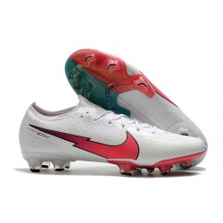 Nike Mercurial Vapor 13 Elite Korea FG Low-Top White Pink Turqoise Men Soccer Cleats 