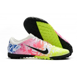 Nike Mercurial Vapor 13 Pro TF Low-Top Pink Yellow Blue Men Soccer Cleats 