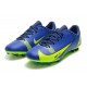 Nike Mercurial Vapor 14 Academy AG Low-top Blue Yellow Women And Men Soccer Cleats 