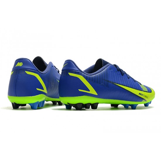 Nike Mercurial Vapor 14 Academy AG Low-top Blue Yellow Women And Men Soccer Cleats 